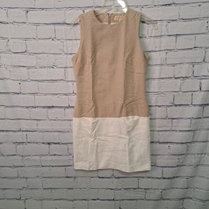 MICHAEL KORS Sheath Dress Tan White Size 4